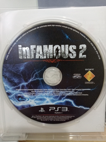 Infamous 2 Ps3 Usado Frete Cr 12,00