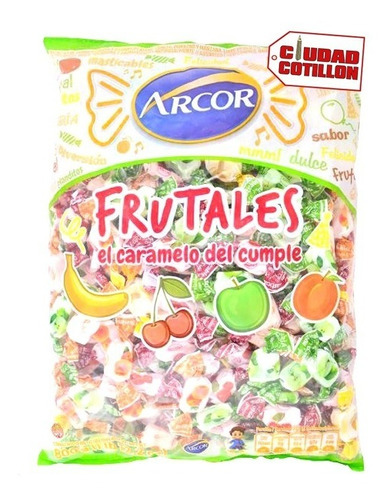 Caramelos Masticables Arcor Frutales 800g - Ciudad Cotillón