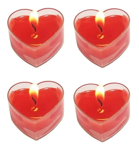 Imagen 2 de 10 de Velas Corazon X 20 Unidades