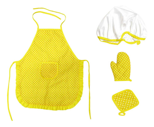 Conjunto De Delantal Y Gorro De Chef Para Niños E, Disfraz P