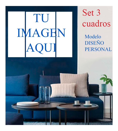 Cuadro Decorativo Diseño Personal O A Elegir En 3 Piezas