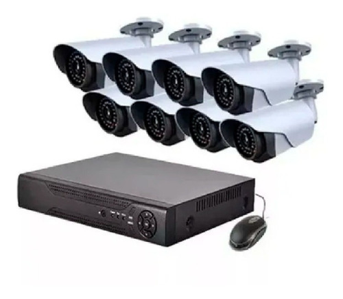 Kit Seguridad Dvr 8 Full Hd 8 Camaras Hd Infrarroja Hdmi Ip