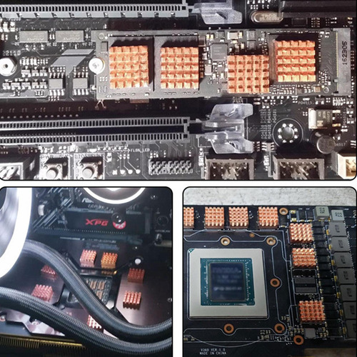 Kit De Dissipador De Calor De Cobre Com 8 Peças, Com Fita