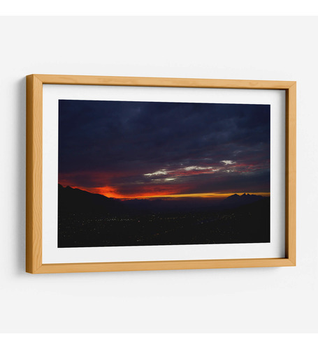 Cuadro Enmarcado Pino Con Marialuisa Amanecer Regio 2 75x50