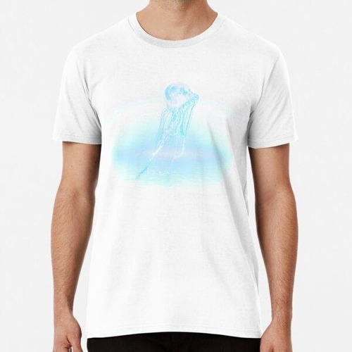 Remera Blue Jellyfish Moon Above Water Algodon Premium 