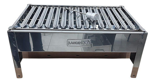 Churrasqueira Inox Com Grelha Argentina - Mini - Parrilla Cor Prateado