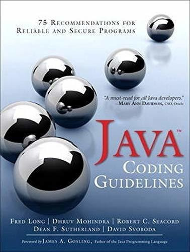 Java Coding Guidelines 75 Rmendations For..., De Long, Fred. Editorial Addison-wesley Professional En Inglés
