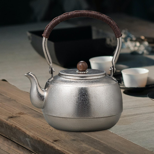 Chaleira De Acampamento Pote Água Portátil 1500ml De Prata