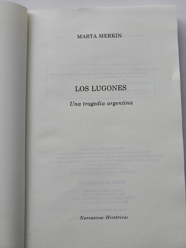 Los Lugones Una Tragedia Argentina Marta Merkin (Usado)