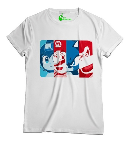 Playera Mario, Megaman, Donkey Kong Sonic By Frijolitos
