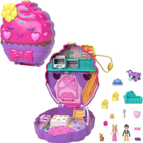 Casa Cupcake Portátil Para Muñecas Juguete Polly Pocket ;o