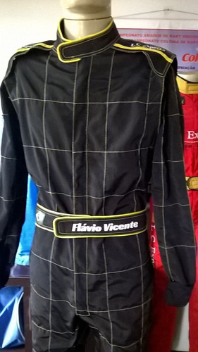Imagem 3 de 8 de Macacão Para Kart Com Forro + 1 Par De Luva