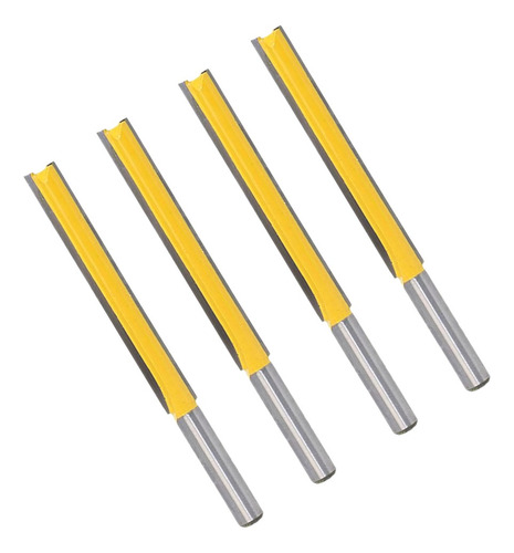 4x / Set Fresa Recta Extra Larga Broca Fresa Fresa Ranurada
