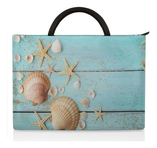 Funda Para Laptop Bolsa Madera Diseño Estrella Mar Verano 15