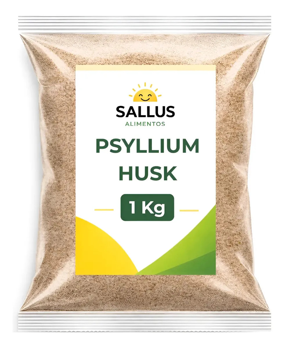 Farinha psyllium husk Sallus Alimentos Psyllium de psyllium husk sem glúten 1 kg