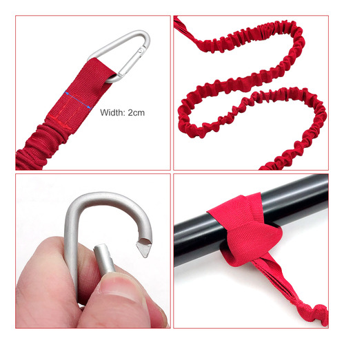 Paquete De 4 Correas Para Cañas De Kayak, Ligeras, Elásticas