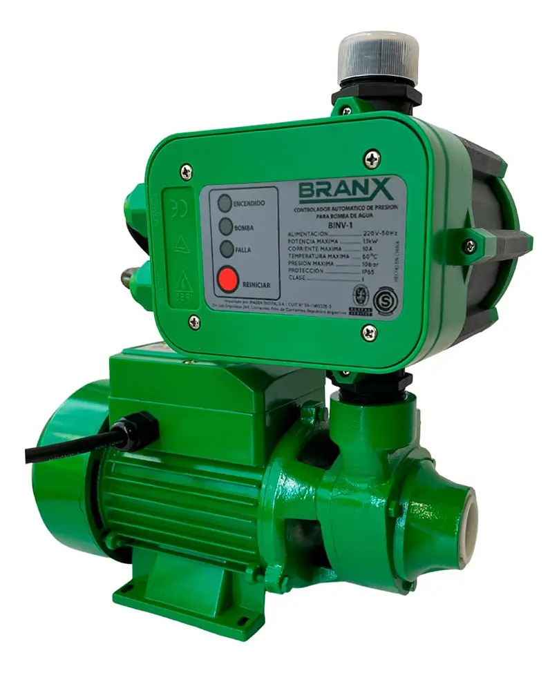 Bomba De Agua Presurizadora 30mts Regulador Automático Branx