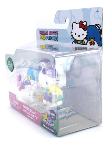 Figura Hello Kitty Y Tuxedosam Set Globo Poodle 5cm Original