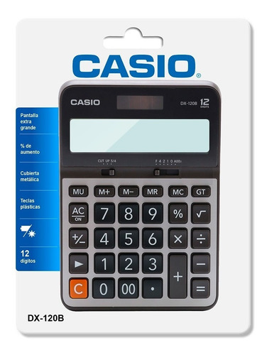Imagen 4 de 6 de 2 Calculadoras Casio Escritorio Dx-120b 12 Dígitos Solar