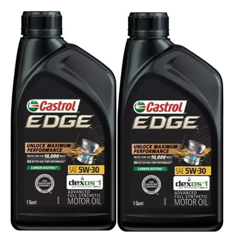 2 Botellas Aceite Castrol Edge 5w30 100% Sintético 946ml 