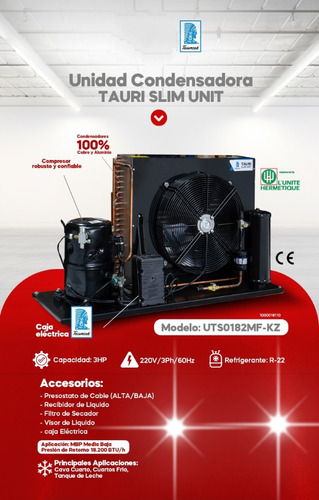 Unidad De 3 Hp Tecumseh Francés 220 Volt Ph3 R-22