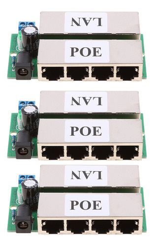 3 Paquetes De Poe Power Supply Module Injector Para Ethernet