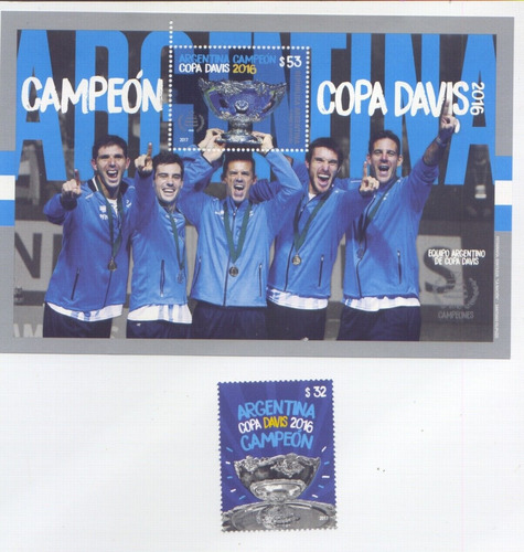 2016 Deportes- Tenis- Campeón Copa Davis -  Argentina Mnh
