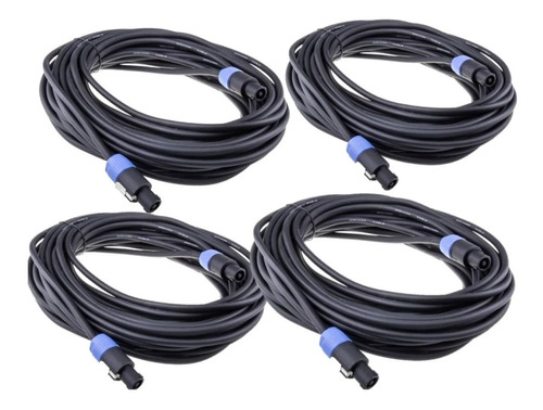 4 Cables Speakon-speakon 10 Mts -m225m10 Cablelab Fervanero