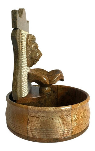Fonte Água Leão Rústica Artesanal Enfeite Sala 110v/220v Cor Natural 110v