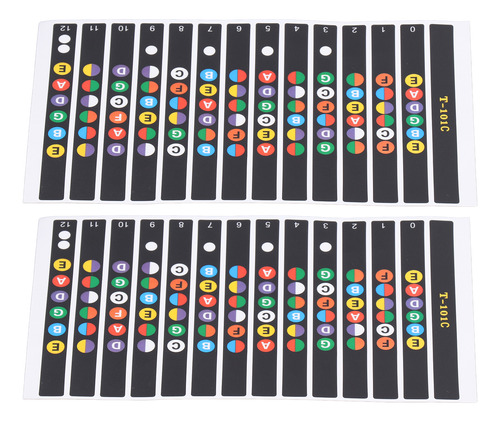 Pegatizas De Diapasón De 10 Hojas De Guitarra Trastes De