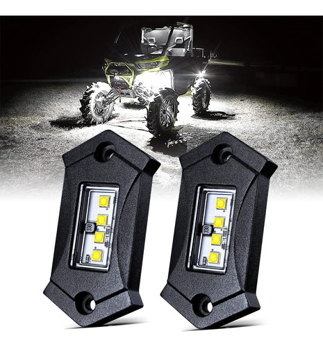 Ledmircy Luz Led Roca Blanca R3 2 Pieza Para Camion Rzr Atv