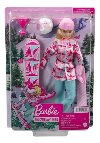 Barbie Mattel 2021 Muñeca Tabla Para Nieve Snowboarder