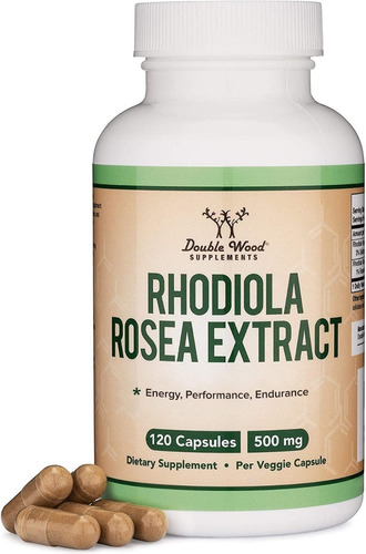 Rhodiola Rosea 500 Mg (120 Cápsulas) Hecho En Usa