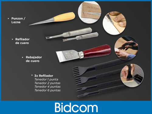 Imagen 6 de 9 de Set Marroquineria Gadnic Ht10m Kit Talabartería Artesania