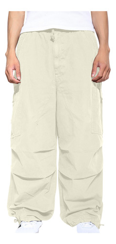 Pantalones K Cargo Para Hombre, Color Liso, Pierna Recta, Ex