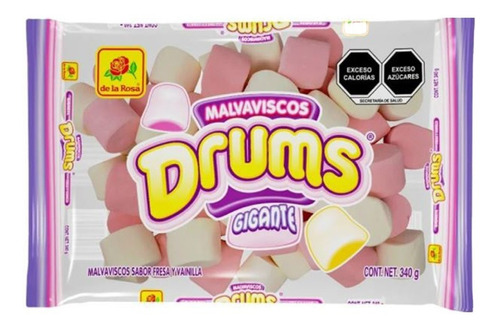 Malvaviscos De La Rosa Drums Gigantes 340 Gr