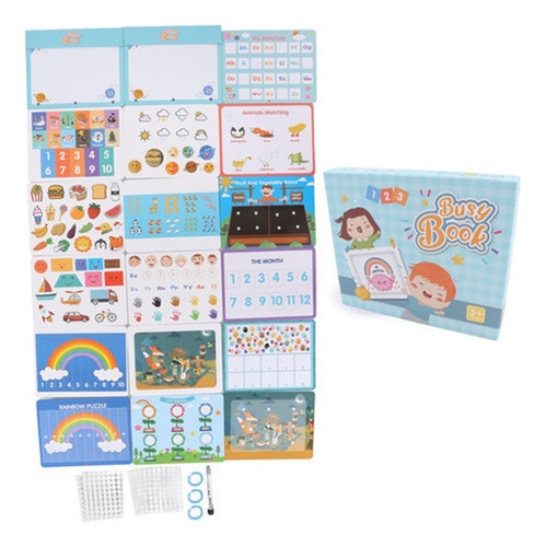 Libro De Actividades Para Niños Pequeños Kids Quiet Binder T