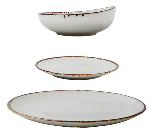 Set Vajilla De Porcelana Volf Ivory 12 Piezas- Prestigio