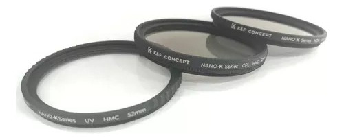 Kit Filtros 49mm K&f Concept Nano-k Uv/cpl/nd4