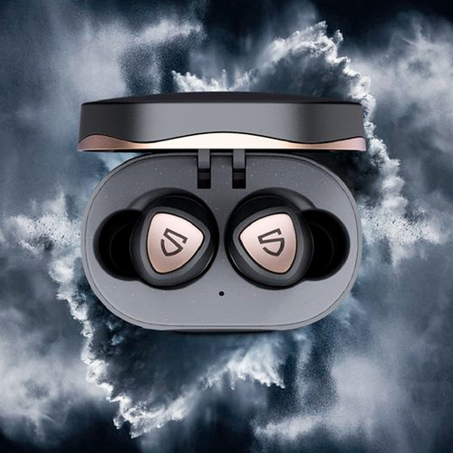 Imagen 5 de 11 de Auricular in-ear gamer inalámbrico Soundpeats Sonic negro con luz LED