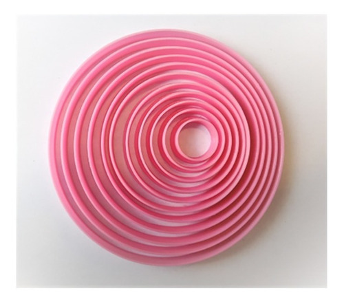 Imagen 1 de 3 de Set X11 Cortantes Plastico 3d Circulos Reposteria Cookies