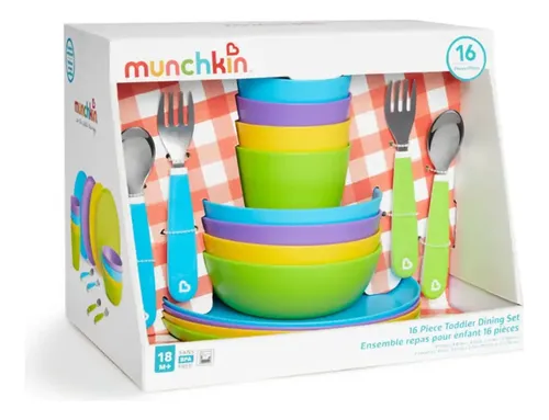 Set De Alimentación Munchkin Vajilla De 16 Piezas