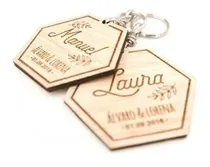 Comprar 4 Llaveros Personalizado Acrilico, Madera Y Mdf