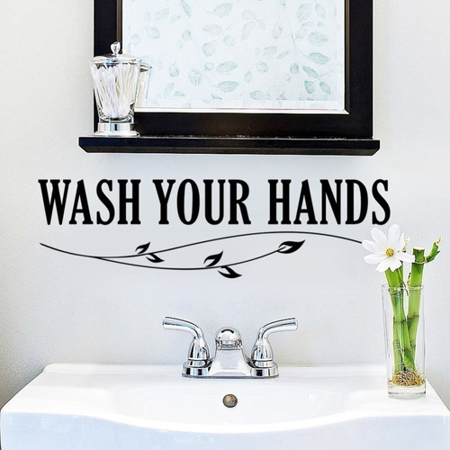 Vinilo Decorativo Wash Your Hands 