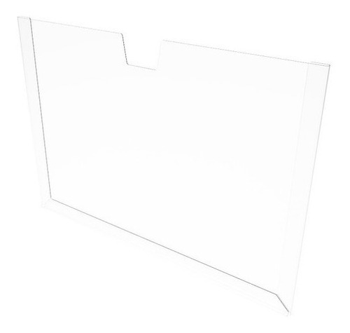 Imagem 3 de 5 de Kit 10 Displays Parede Porta Folha A4 Petg Horizontal