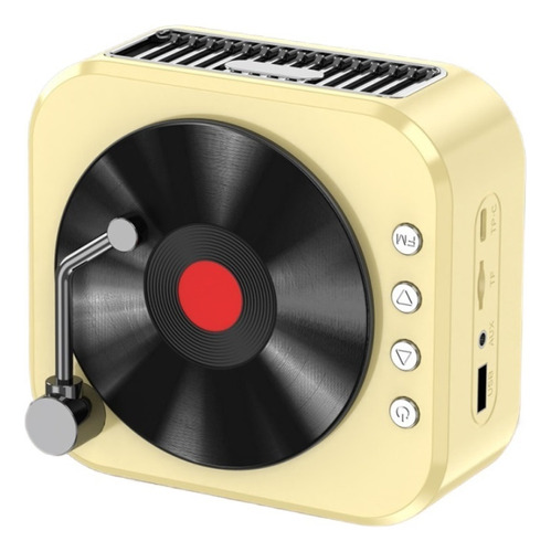 Mini Altavoz Portátil Retro Con Bluetooth Y Grabadora