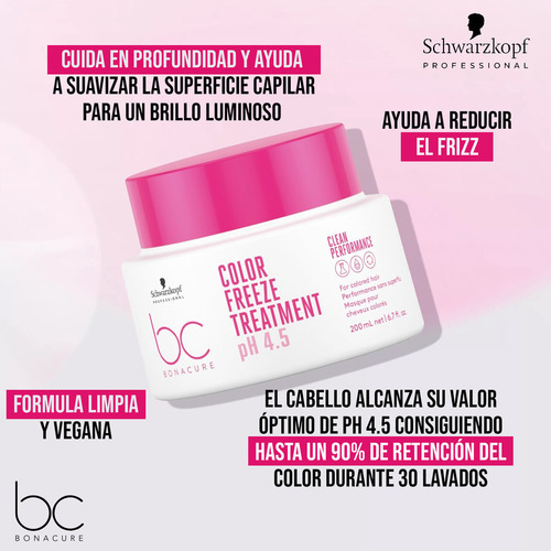Bonacure Color Freeze Mascarilla Para Cabello Teñido 200 Ml