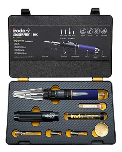 Iroda Solderpro 110k Kit De Soldador De Butano Inalámbrico, 