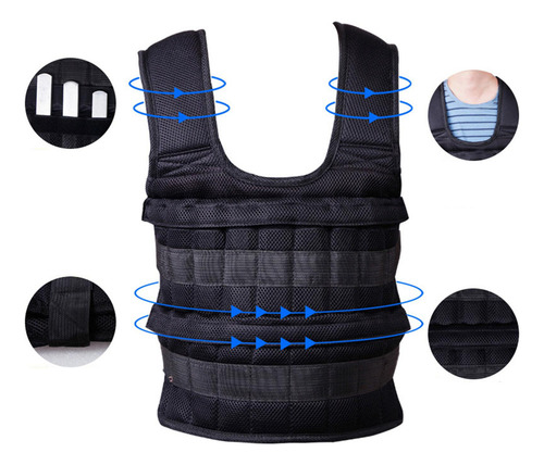 Chaleco De Carga Chaleco Pesado Entrenamiento 20 Kg