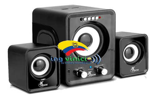 Imagen 1 de 8 de Parlantes Xtech Xts-375 2.1 De 12w Con Puerto Usb Y Micro-sd
